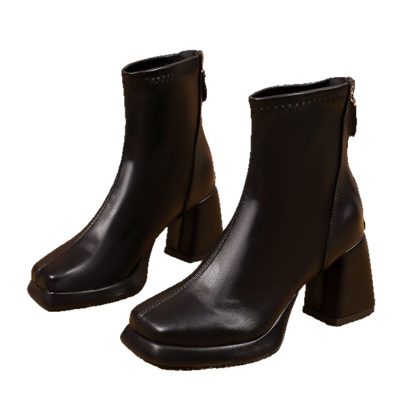 Vintage Fashion Dresses - Botines Chelsea de plataforma con tacón
